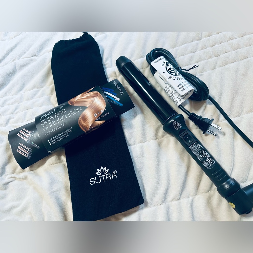 🖤SUTRA 32MM Clipless Curling Iron with Cool Tip, NWT - Picture 2 of 8